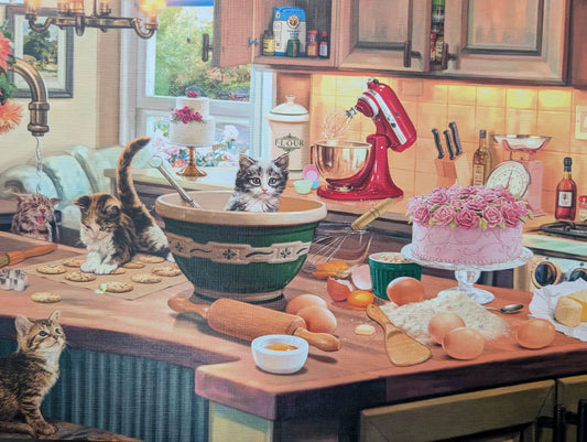 At the kitchen table