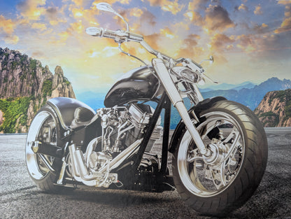 Black motorcycle